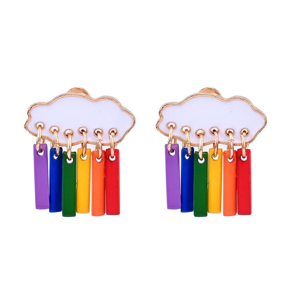 Rainbow Cloud Dangle Earrings